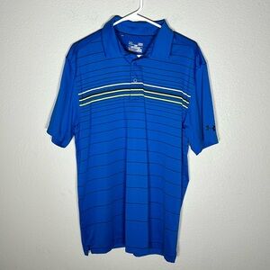 Under Armour Polo Shirt Heat Gear Cold Black Size L Loose